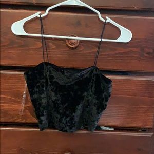 Velour cropped cami